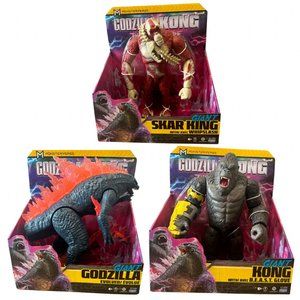 3 SET Godzilla x Kong The New Empire 2024 New Giant 11" Skar King Godzilla Kong